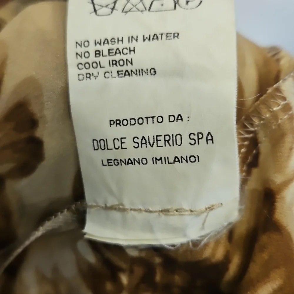 Vintage Spring 1997 Dolce & Gabbana Beige & Cream Floral Silk Maxi Dress - Picture 13 of 16